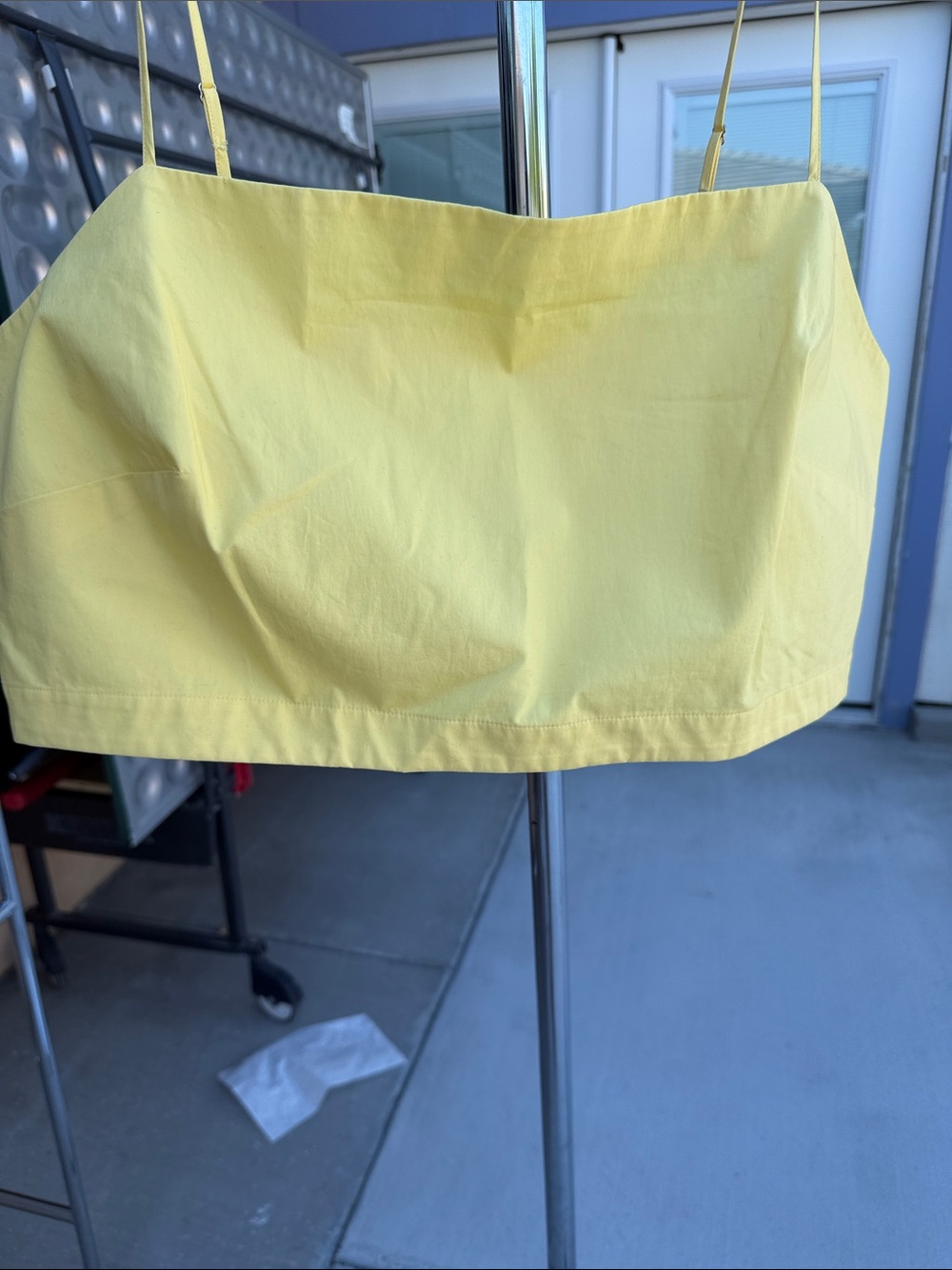Banana Republic Yellow Smocked Spaghetti Strap Top
